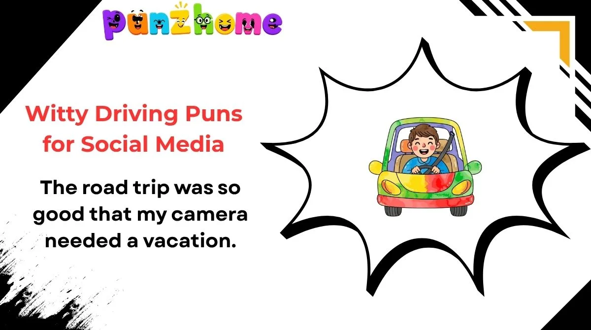 Witty Driving Puns for Social Media