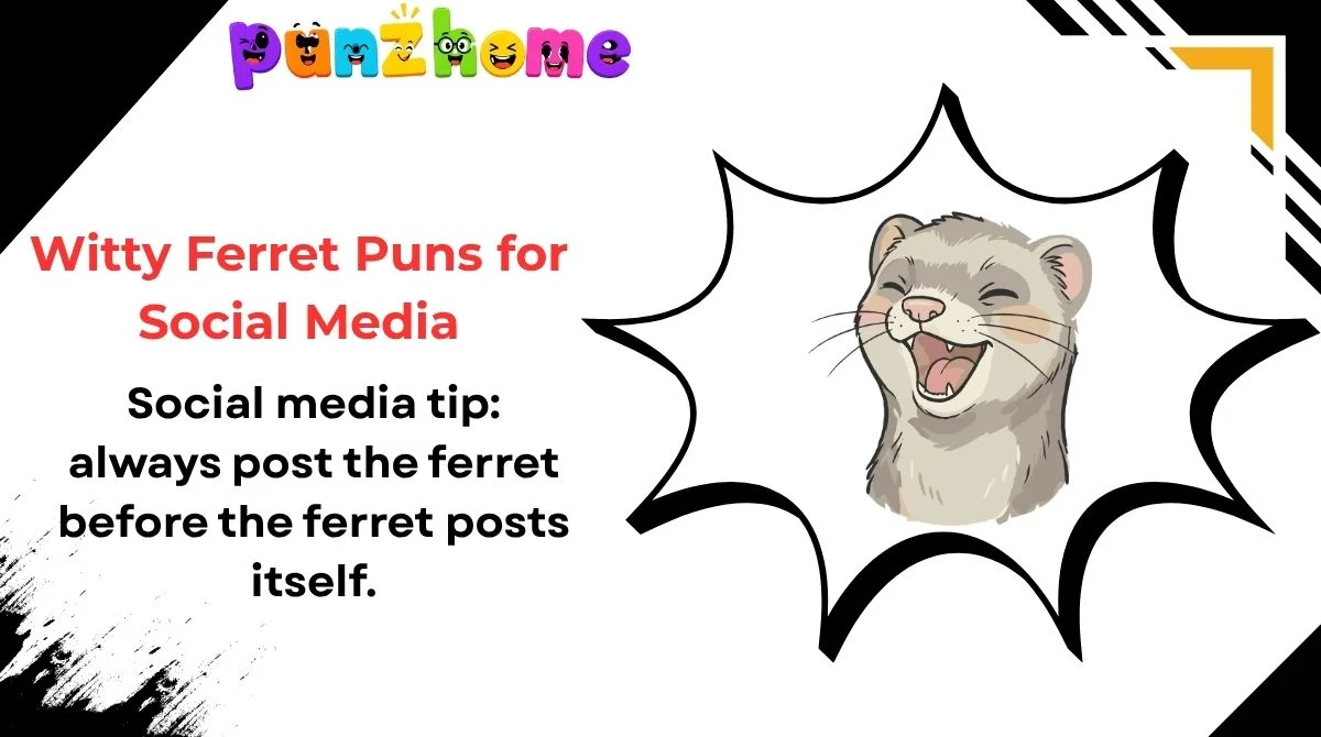 Witty Ferret Puns for Social Media