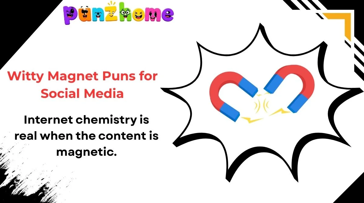 Witty Magnet Puns for Social Media