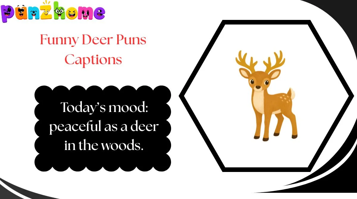 Funny Deer Puns Captions