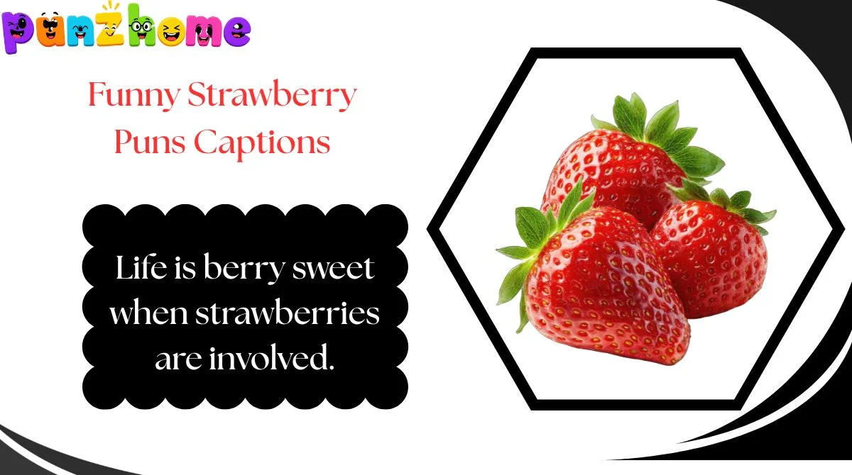 Funny Strawberry Puns Captions