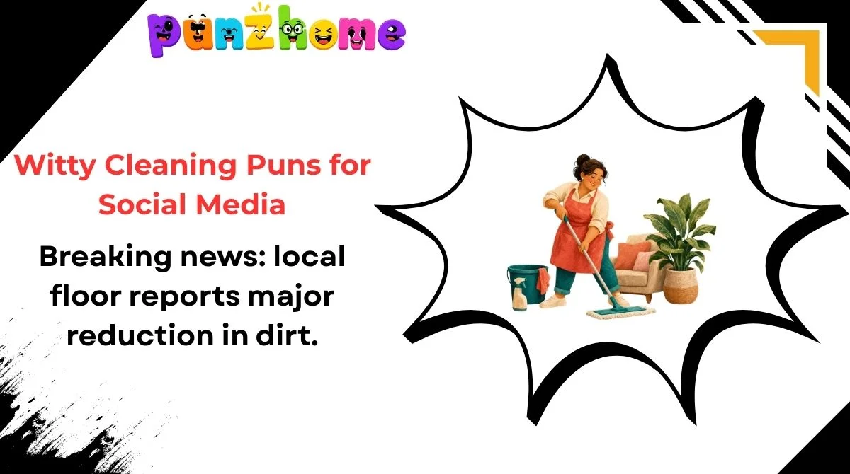 Witty Cleaning Puns for Social Media