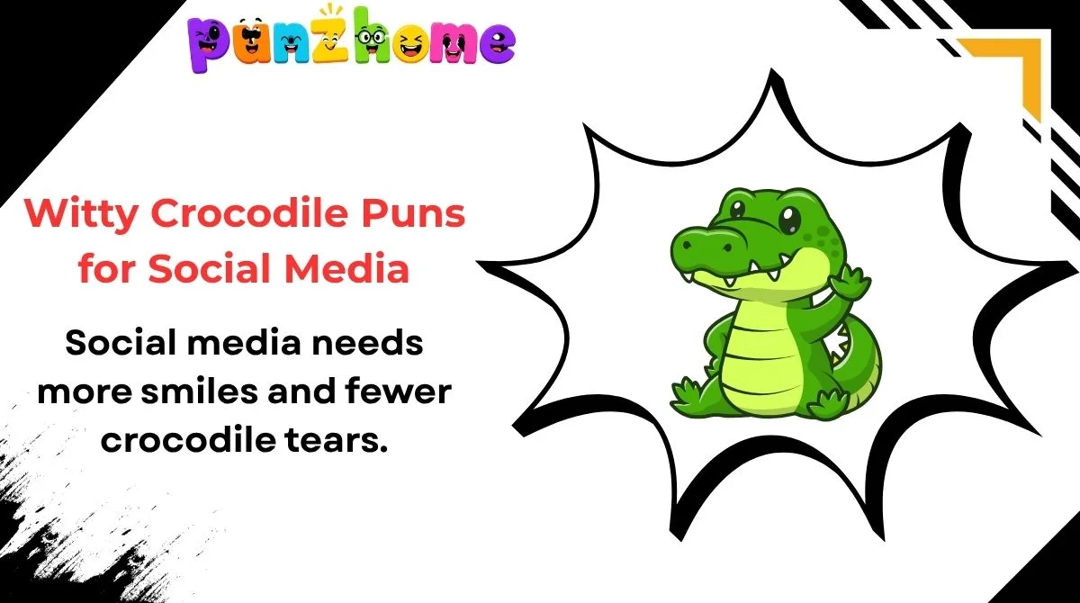 Witty Crocodile Puns for Social Media