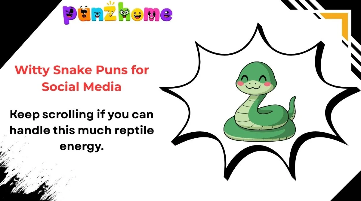Witty Snake Puns for Social Media